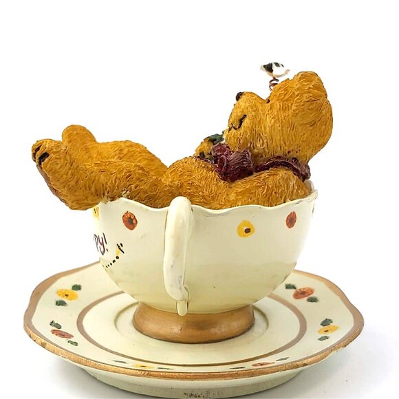 Boyds Teabearies Smiley Teabearie 24301 Bee Happy Teabearie in a Teacup Retired - Picture 2 of 10